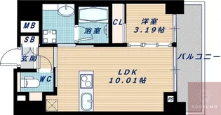 ノルデンタワー江坂プレミアム【205号室】の間取り