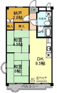 ハイツフルカワ【501号室】の間取り