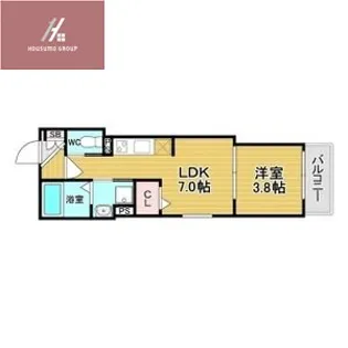 グランツ喜連【2階】の間取り