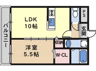 THE TERRACE天王寺MK【6階】の間取り