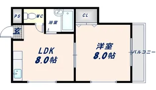 スマイルハイツ巽東【404号室】の間取り