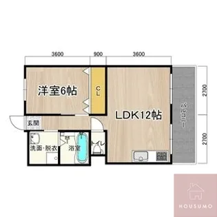 第1マンション寺直【703号室】の間取り