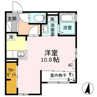 キューブコート・東三国【1階】の間取り