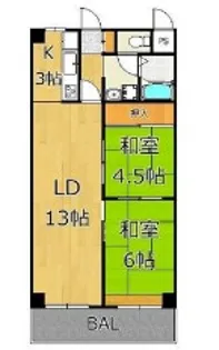 オリエントマンション【403号室】の間取り