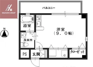 OM玉造Ⅱ【201号室】の間取り