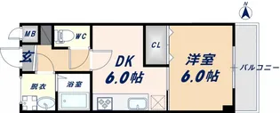 メゾン大和枚岡【306号室】の間取り