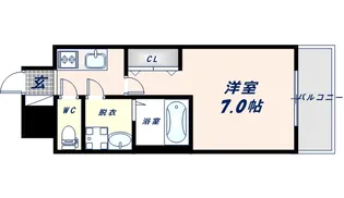 レジュールアッシュOSAKA今里駅前【408号室】の間取り