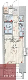 エステムコート新大阪VIIステーションプレミアム【805号室】の間取り