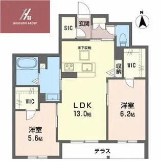 シャーメゾン バルーンフラワー【103号室】の間取り