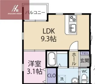 Grace下六万寺町【2D号室】の間取り