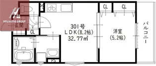 ラモーナ鶴橋【301号室】の間取り