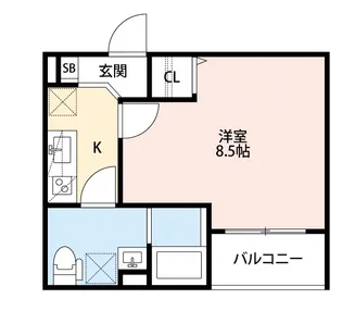 アズール蛍池【302号室】の間取り
