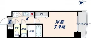 ラグゼ森之宮【709号室】の間取り