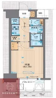 W−STYLE新大阪Ⅱ【601号室】の間取り