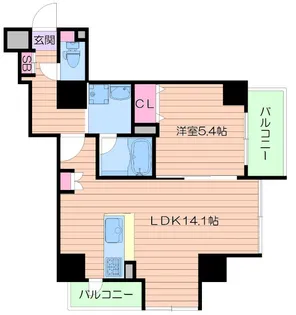 ブエナビスタ長居【6階】の間取り