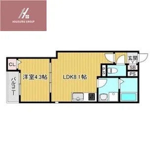 Lino久宝寺【101号室】の間取り