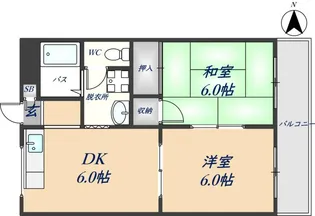 第2旭永コーポ【302号室】の間取り