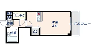 ハイグレース長田【4階】の間取り