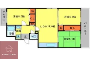 新千里ハイツこうじ【505号室】の間取り