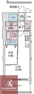 スプランディッド大阪EAST【502号室】の間取り