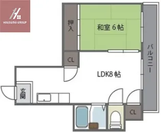 カキヤハイツ【302号室】の間取り