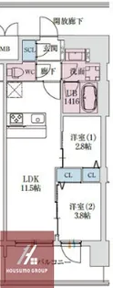 スプランディッド大阪EAST【905号室】の間取り