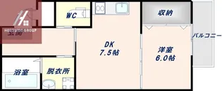 エムステージ勝山Ⅱ【101号室】の間取り