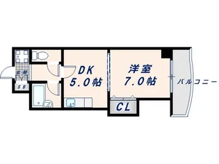 ルシエ桃谷【5階】の間取り