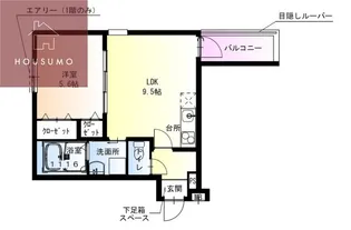 フジパレス瓜生堂Ⅱ番館【102号室】の間取り