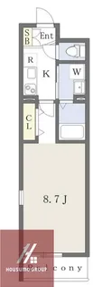 三津屋南二番館【201号室】の間取り