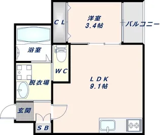 H-maison衣摺Ⅲ【2階】の間取り