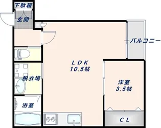 H-maison衣摺Ⅲ【3階】の間取り