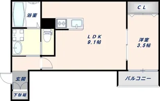 H-maison衣摺Ⅲ【1階】の間取り