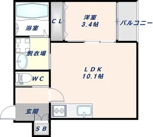 H-maison衣摺Ⅲ【3階】の間取り