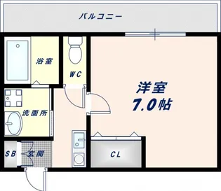 エミネンス東邦【6階】の間取り