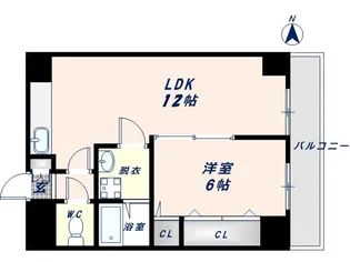 グランデージ新深江【2階】の間取り