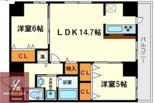 ウインズコート新北野【4階】の間取り