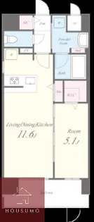 エムズセントラル上新庄【6階】の間取り