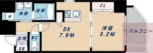 クリスタルグランツ新大阪【15階】の間取り