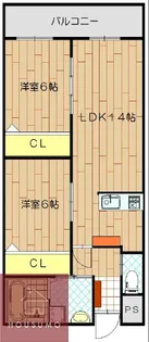 三隆3コーポラス【2階】の間取り