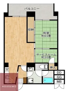 豊中グランドハイツ【7階】の間取り
