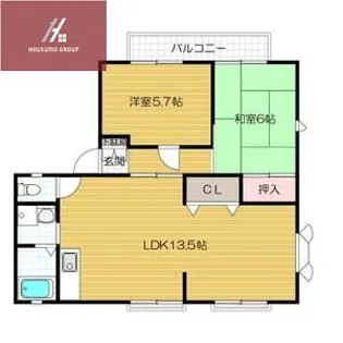 灰塚パークサイドビレッジ【201号室】の間取り