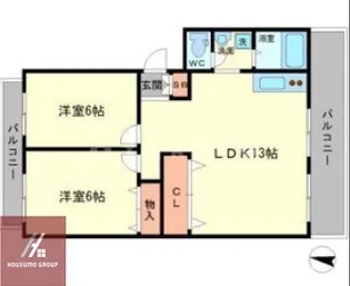 マンションロゼ【305号室】の間取り