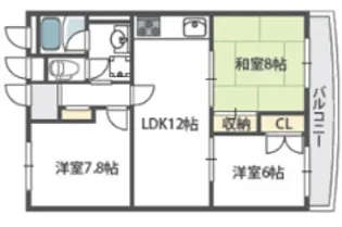 アパルトマン北千里 【1003号室】の間取り