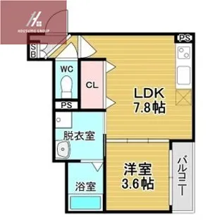 グランツ喜連【302号室】の間取り