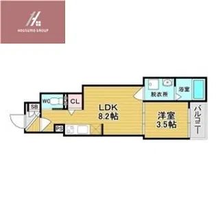 グランツ喜連【105号室】の間取り