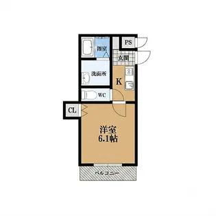 メゾン・ドゥ・シャトン豊浦町【1階】の間取り
