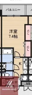 Luxe江坂Ⅱ【807号室】の間取り