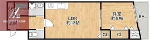 エイトフォレスト森ノ宮【2階】の間取り