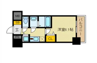 プレサンス新大阪ザ・シティ【104号室】の間取り